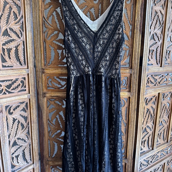 Anthropologie Moulinette Soeurs Black Lace & Nude Cocktail Dress SizeXS - Picture 6 of 6